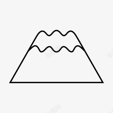 象征富士山标志性地标自然奇观图标图标
