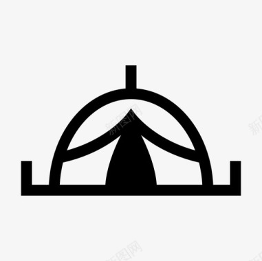 营地帐篷野营森林图标图标