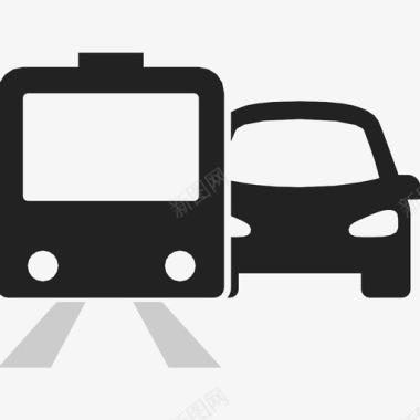 汽车火车和汽车运输图标图标