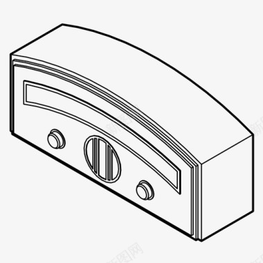 复古素材收音机音乐调谐器电台图标图标