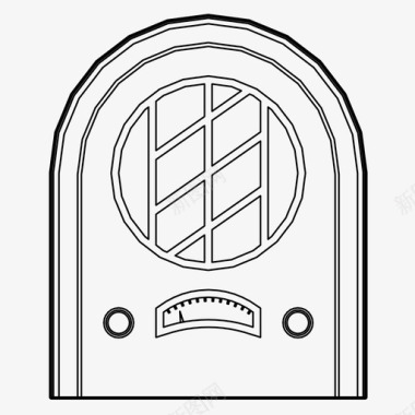 电台收音师收音机音乐调谐器电台图标图标