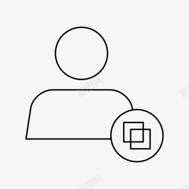 重叠用户帐户移动用户图标图标