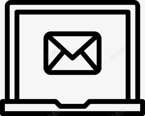 网络电子邮件信封笔记本电脑图标图标