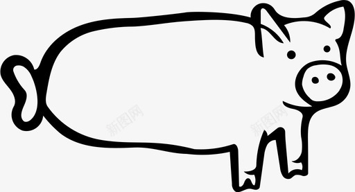 非野生动物肉猪肉图标图标