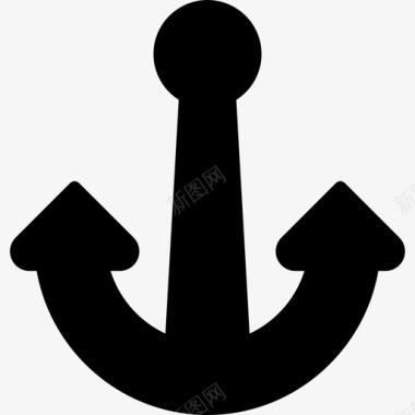 船锚在海滩上图标图标