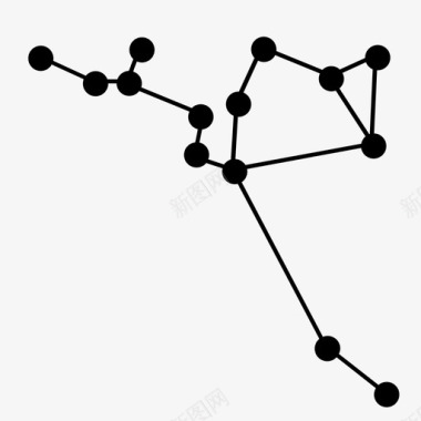 弓箭手星座网络图标图标