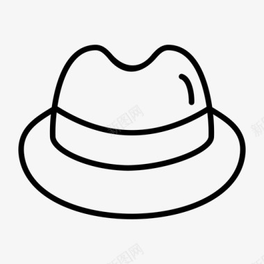 帽子圆顶礼帽服装图标图标