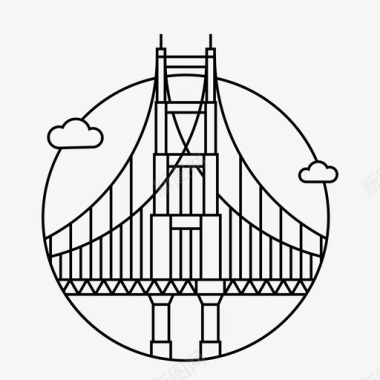 旧金山布里奇加利福尼亚图标图标