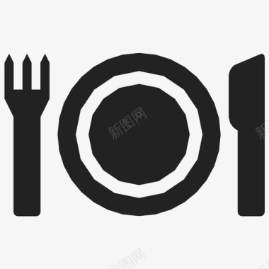 叉子盘子和刀叉子盘子和刀图标图标