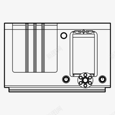 复古收音机音乐调谐器电台图标图标