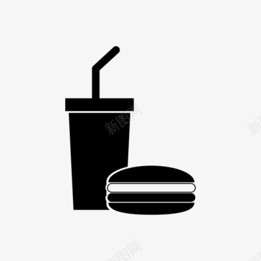 汉堡包饮料食物图标图标