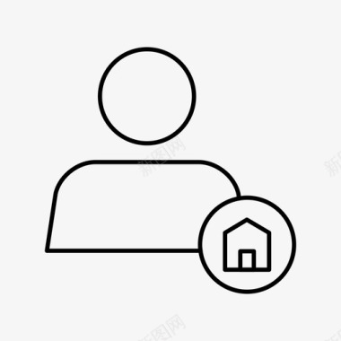 房子家庭用户帐户房子图标图标