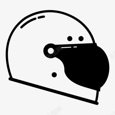 全脸头盔自行车头盔头饰图标图标