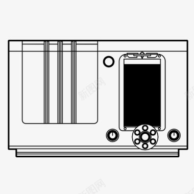 旧式电台收音机音乐调谐器电台图标图标