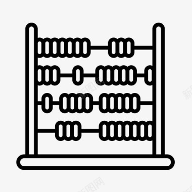 算盘微积分教育图标图标