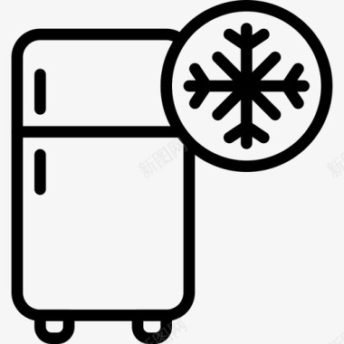 自动冰箱冷藏冷冻冰箱图标图标