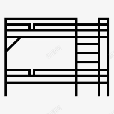 双层床床家人图标图标