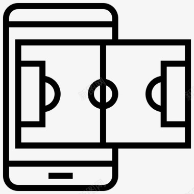 手机运动智能手机球场足球图标图标