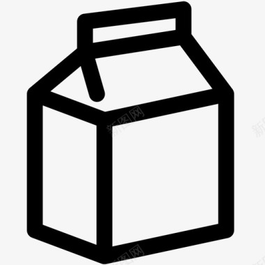 牛奶盒牛奶杂项提纲图标图标