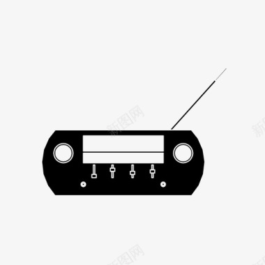 复古鹦鹉收音机音乐调谐器电台图标图标