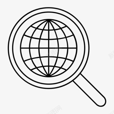 全球搜索全球互联网图标图标