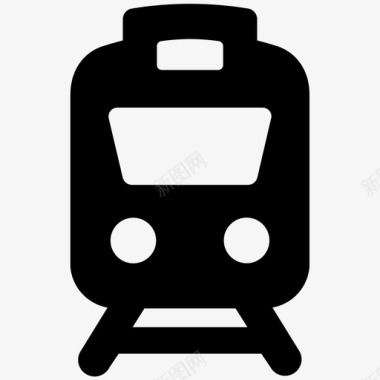 火车火车站单程旅行图标图标