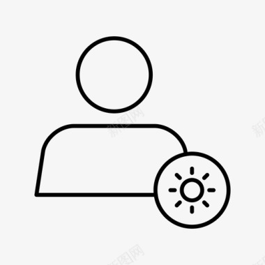 Sun快乐用户帐户个人资料图标图标