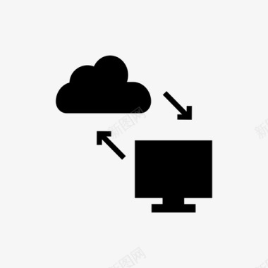 数据传输云服务在线存储图标图标