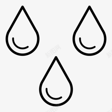眼睛标志雨滴水滴水图标图标