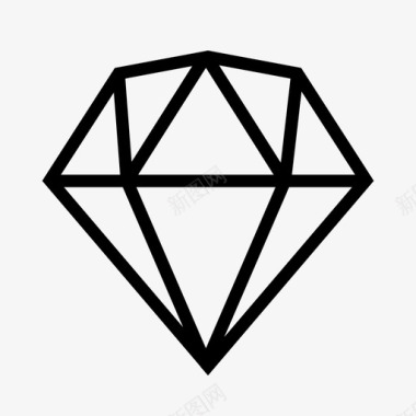 钻石碳纤维珠宝图标图标