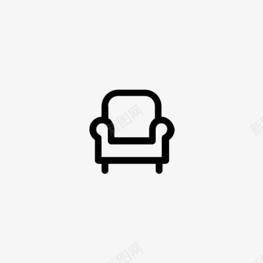 座椅扶手椅沙发家具图标图标