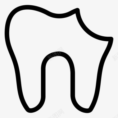 蛀牙牙齿人类图标图标
