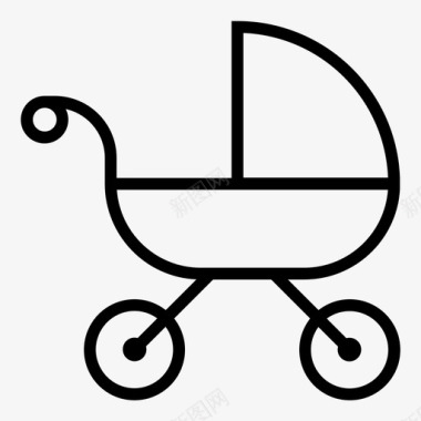 婴儿手推车婴儿车婴儿出生图标图标