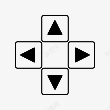 控制按钮箭头键游戏板图标图标