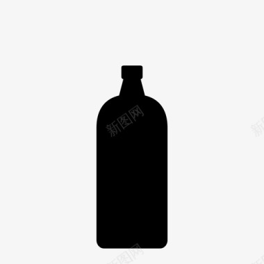 无标签瓶子饮料杜松子酒图标图标