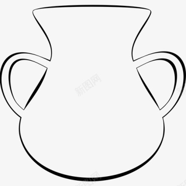 花瓶双耳瓶陶器图标图标