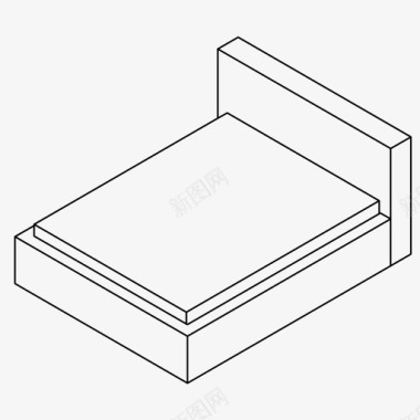 稍作休息卧室床休息图标图标