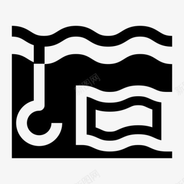 蓝海战略钩钱图标图标