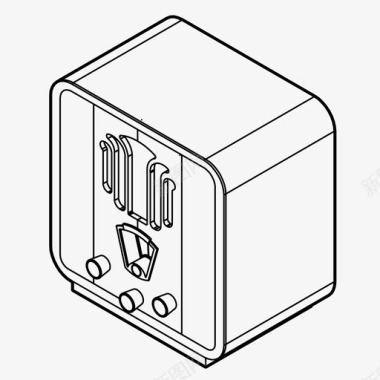 复古素材收音机音乐调谐器电台图标图标