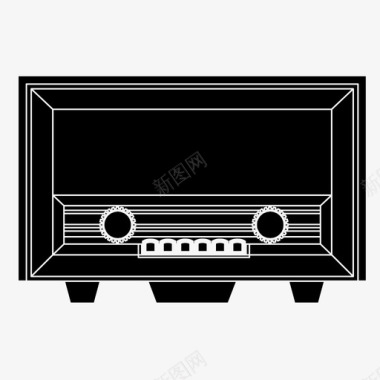 韩国复古收音机音乐调谐器电台图标图标