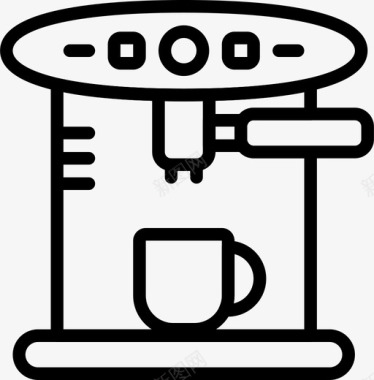 意式咖啡机图标图标
