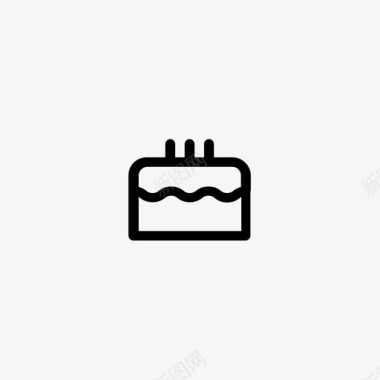 节日庆祝生日蛋糕周年纪念蜡烛图标图标