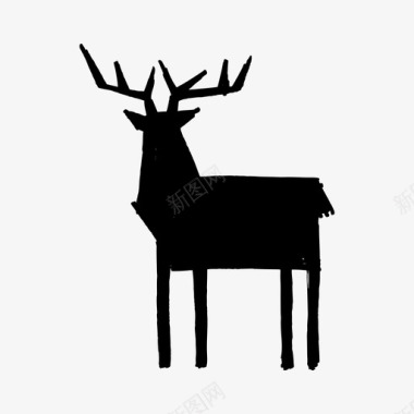 麋鹿png鹿动物麋鹿图标图标