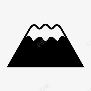 富士山富士山山顶象征性图标图标