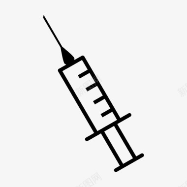 疫苗接种注射器健康保健图标图标