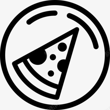 披萨菜肴菜单图标图标