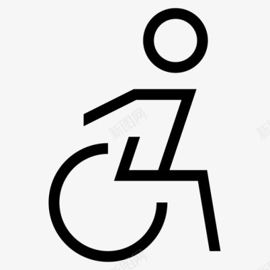残疾人无障碍活动图标图标