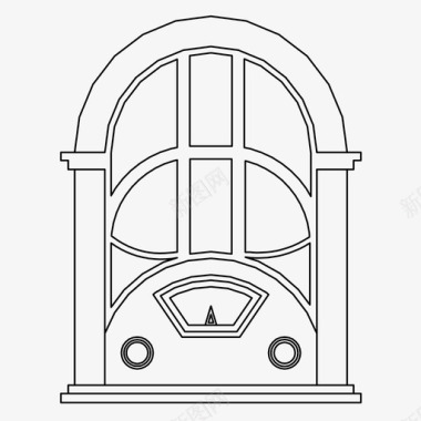 电台收音师收音机音乐调谐器电台图标图标