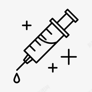 预防疫苗注射健康注射器图标图标