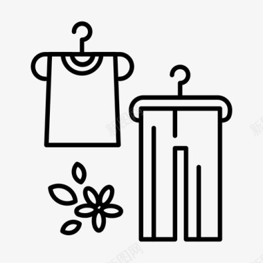 购物新衣服衣服干洗机图标图标